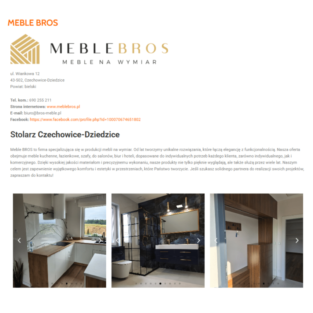 wyszukiwarka zakładów stolarskich