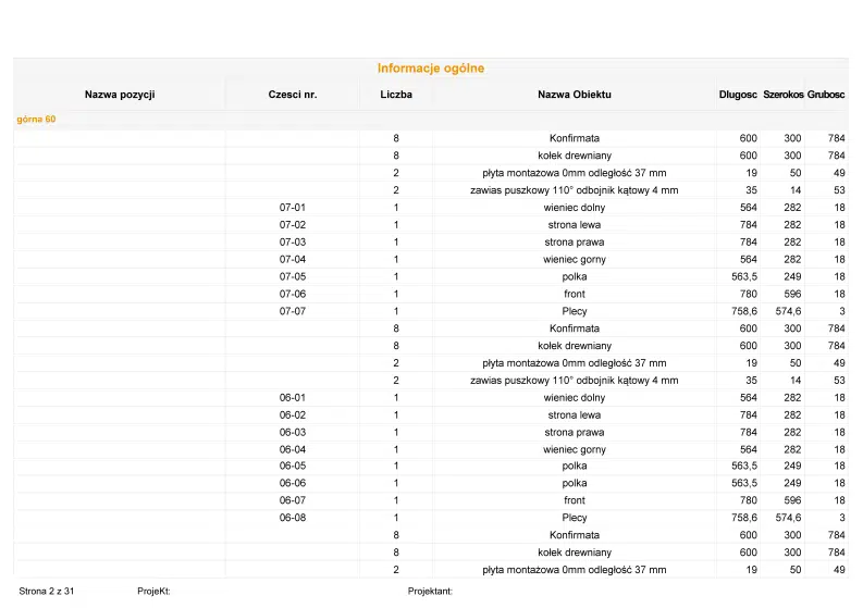 listy formatek w palettecad